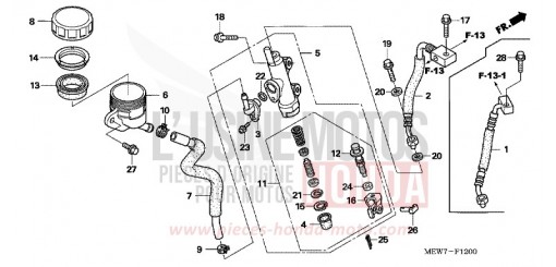RR. BRAKE MASTER CYLINDER NT700VA6 de 2006